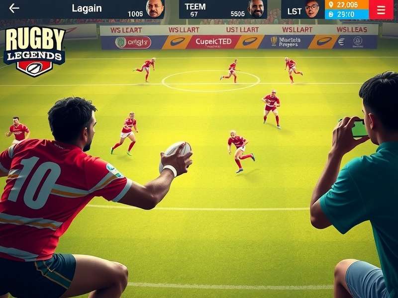 Rugby Crush Legends team customization interface